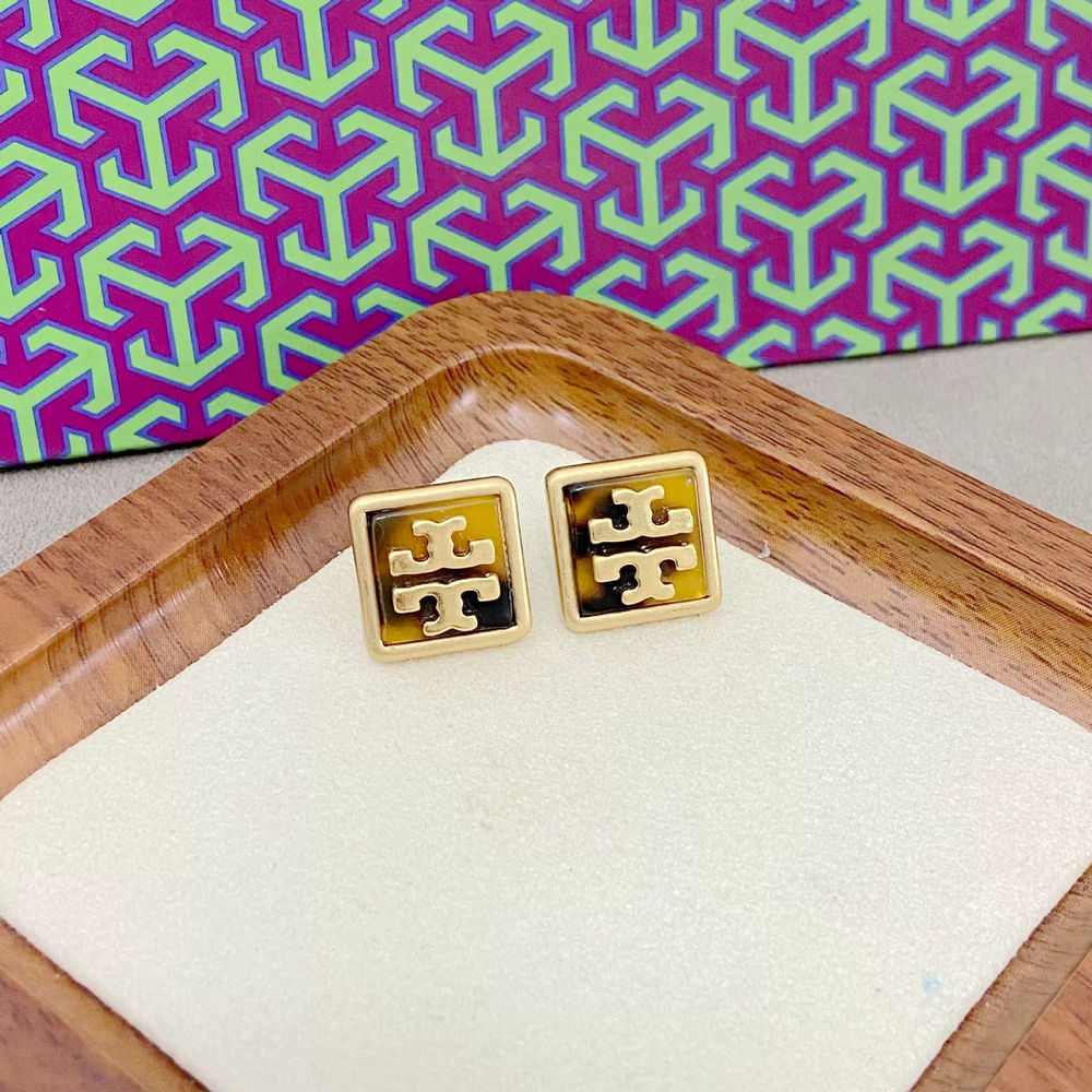 Tory Burch Retro Geometric Quad Earrings